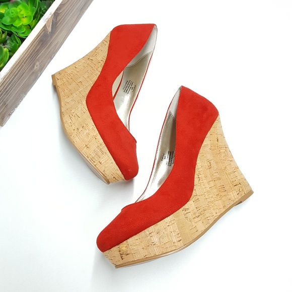 Matisse Shoes - Matisse Red Pammy Cork Wedges